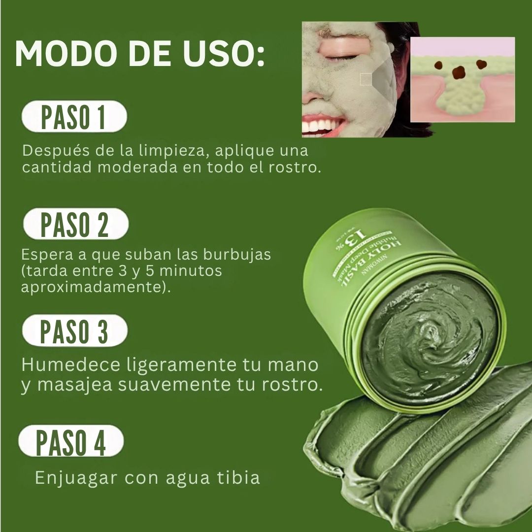 NIWOMAN™ - Mascarilla profunda de burbujas de albahaca sagrada