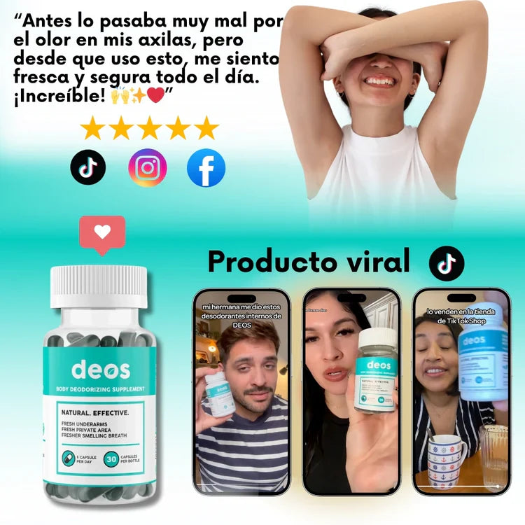 Deos™ Suplemento Natural para Apoyar la Frescura Corporal