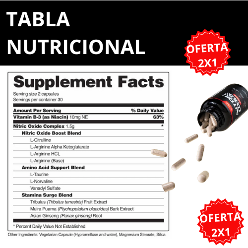 Potencia tu entrenamiento: Llévate 2 Potenciadores de Óxido Nítrico al precio de 1 🔥