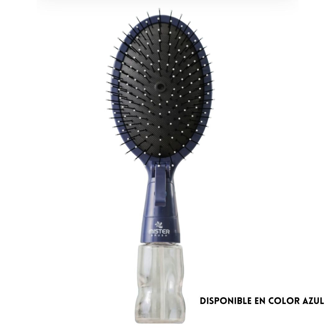 Mister Brush®️ Cepillo + Spray, Desenreda, Hidrata y Estiliza en un solo paso.