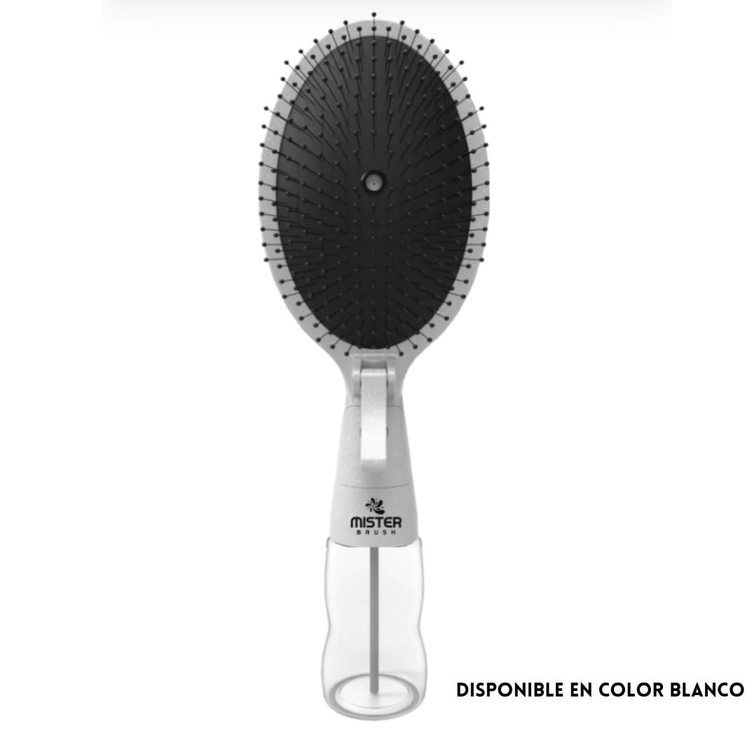 Mister Brush®️ Cepillo + Spray, Desenreda, Hidrata y Estiliza en un solo paso.