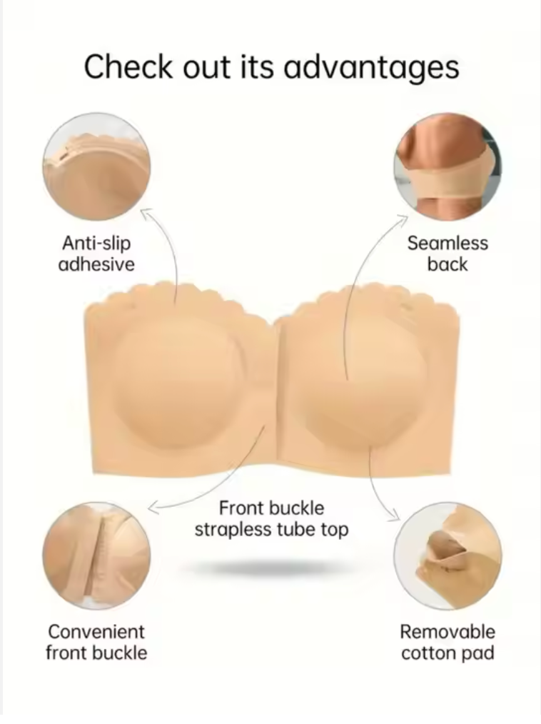 Brasier invisible que se adapta a ti: soporte cómodo, sin tirantes, sin molestias