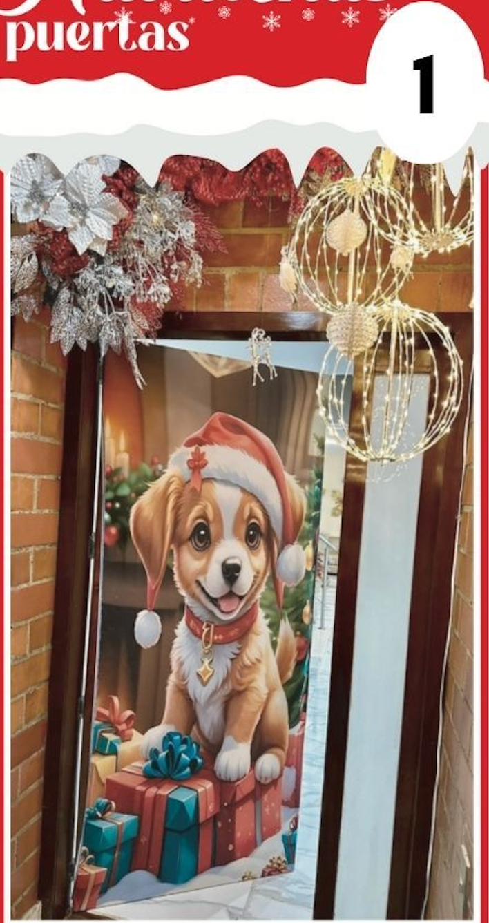 ✨ Funda Navideña para Puerta – Dale la bienvenida a la Navidad desde tu puerta🎄