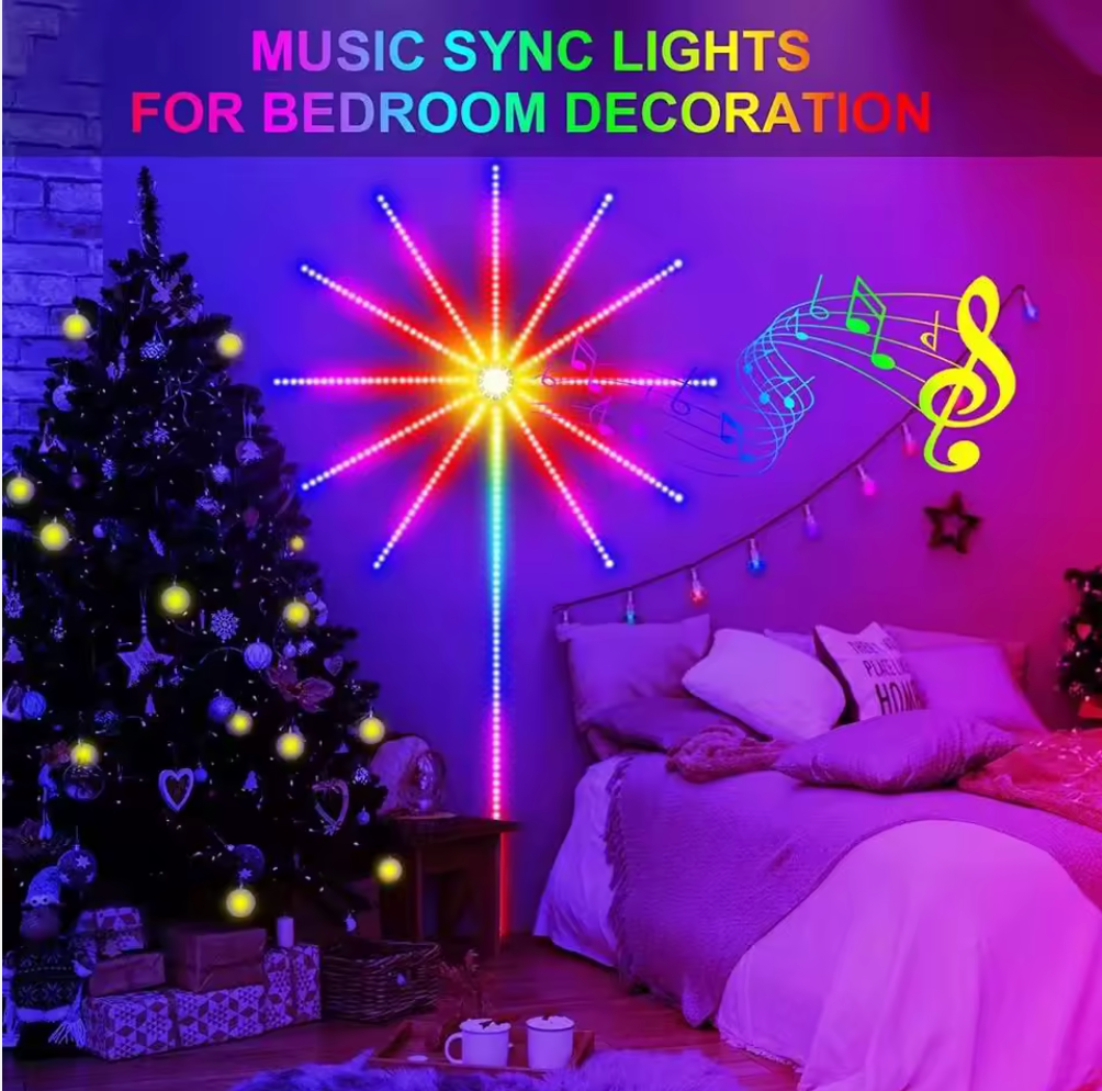 Luces Navideñas con Sensor de Sonido – ¡Convierte tu casa en un show de fuegos artificiales!