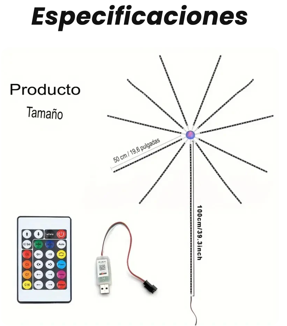 Luces Navideñas con Sensor de Sonido – ¡Convierte tu casa en un show de fuegos artificiales!