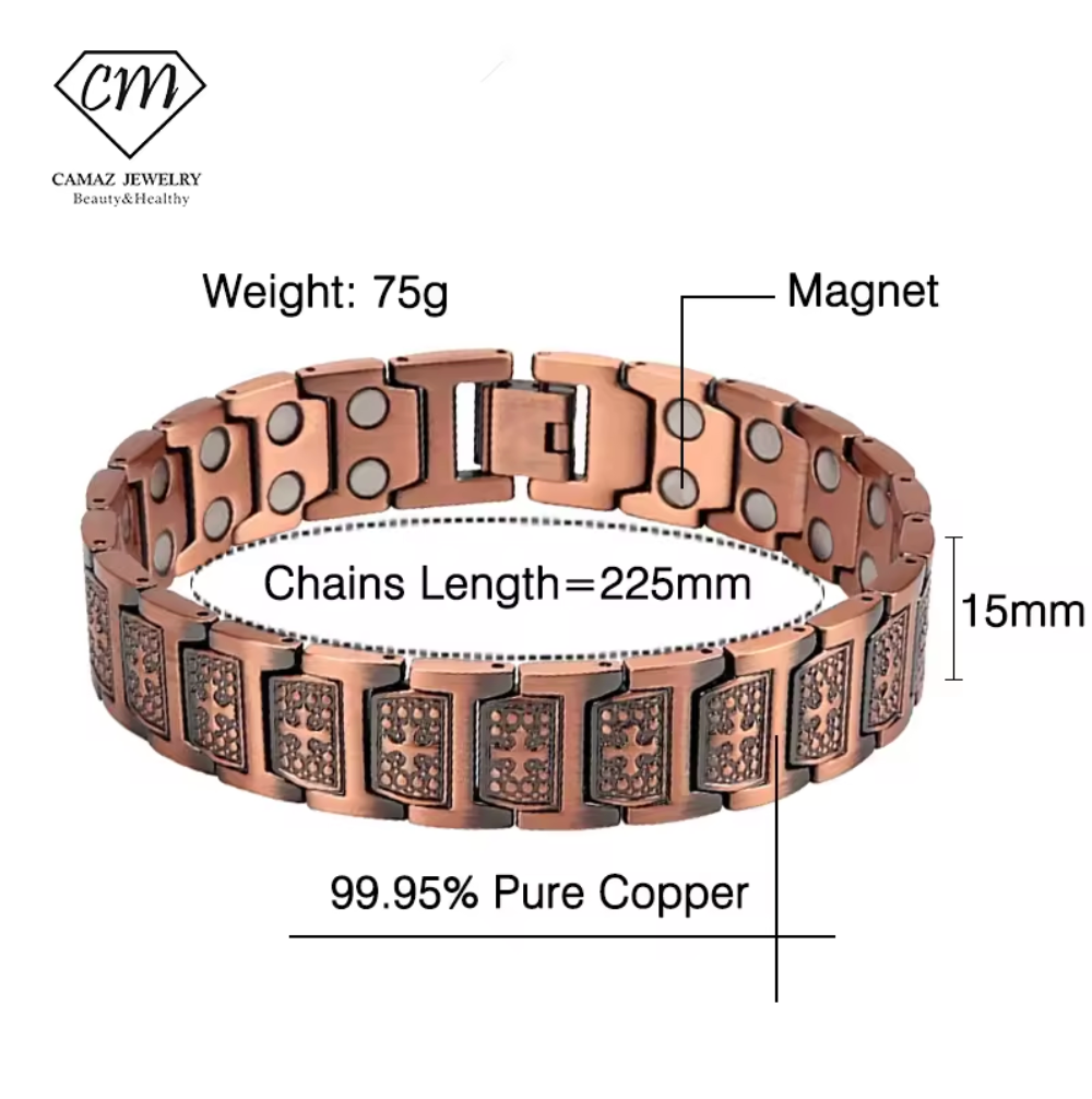 Pulsera Magnética – Descubre el poder del cobre auténtico en tu bienestar.