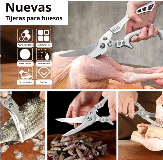 TIJERAS ALEMANAS DE COCINA®️ EN ACERO INOXIDABLE