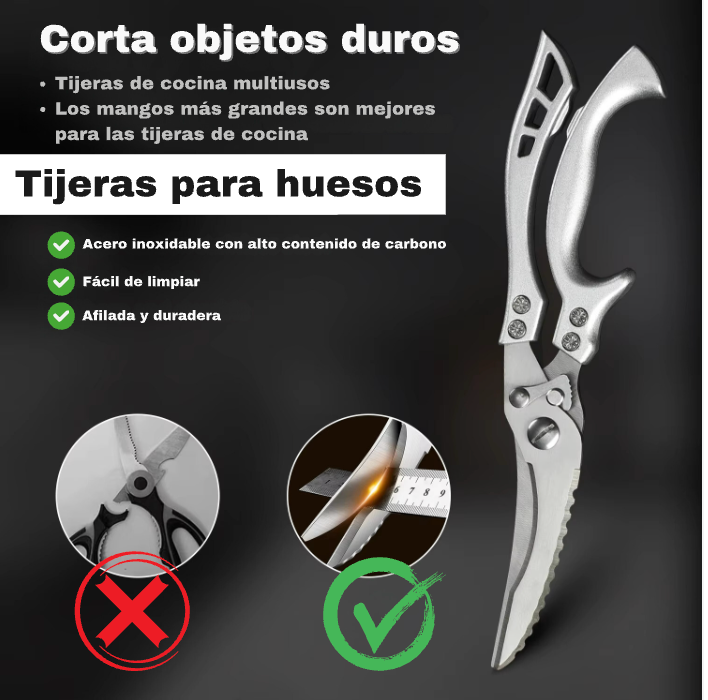 TIJERAS ALEMANAS DE COCINA®️ EN ACERO INOXIDABLE