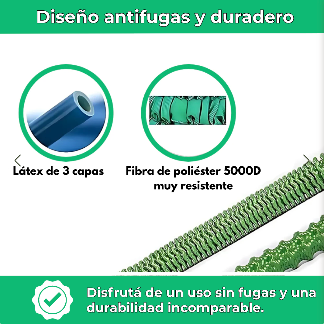 Manguera magica expansible 15 mts- transforma tu limpieza en 1-2-3