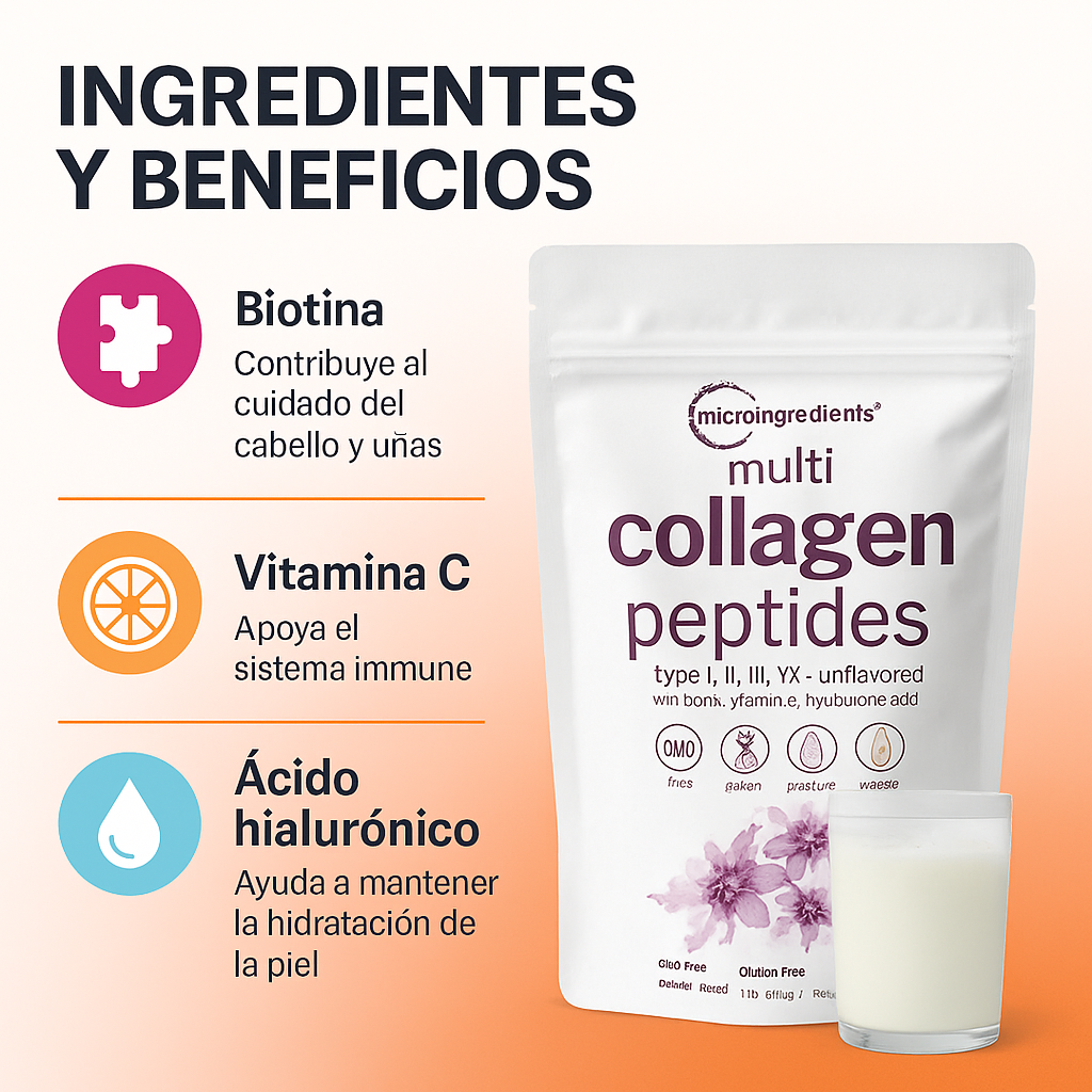 Colageno 7 beneficios - Te ayuda a sentirte bien desde adentro.