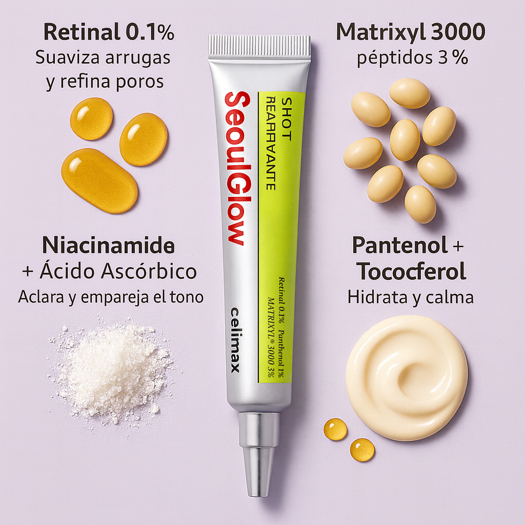 Celimax Retinal Shot ®️Dile adiós al rostro cansado y dale nueva vida a tu piel✨
