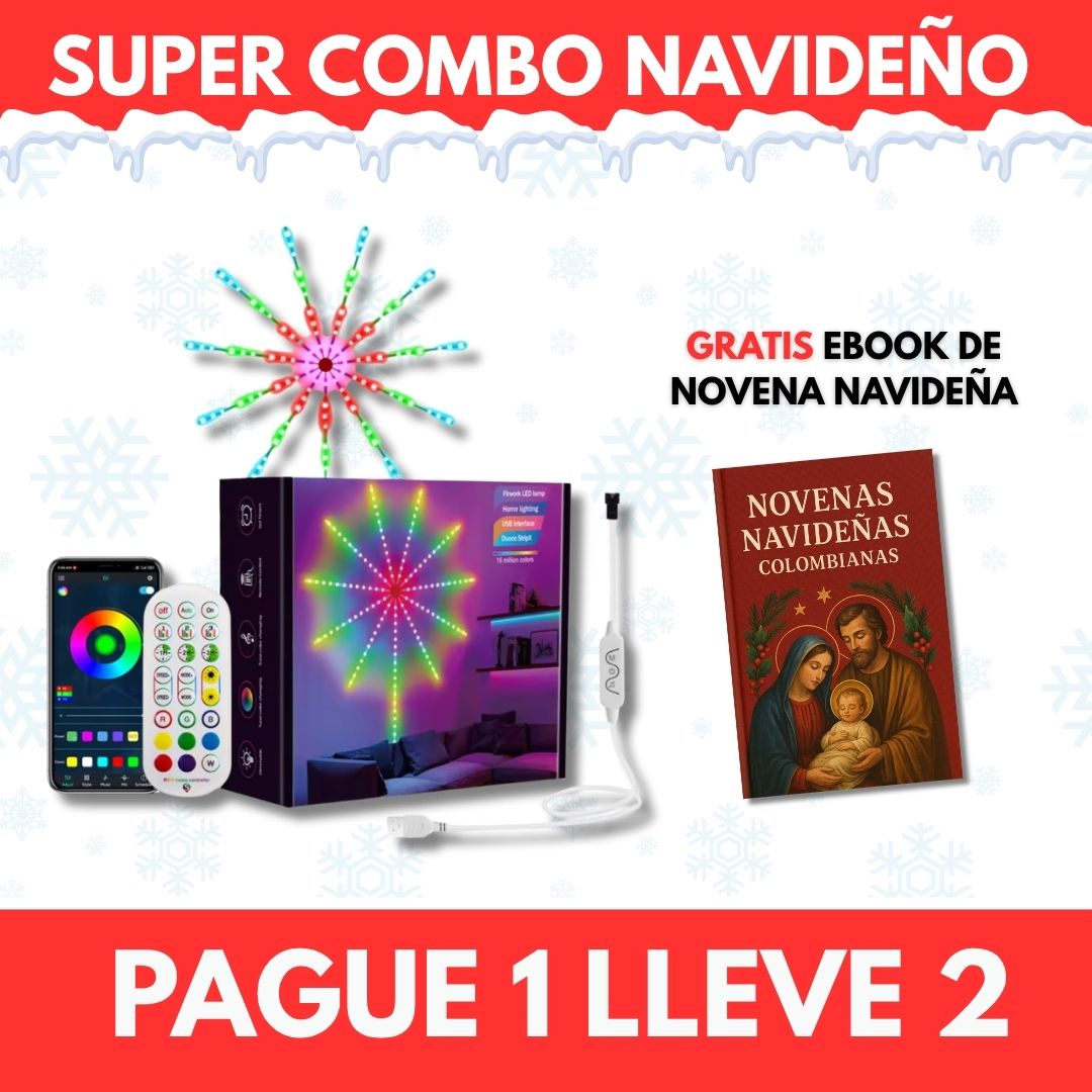 Luces Navideñas con Sensor de Sonido – ¡Convierte tu casa en un show de fuegos artificiales!