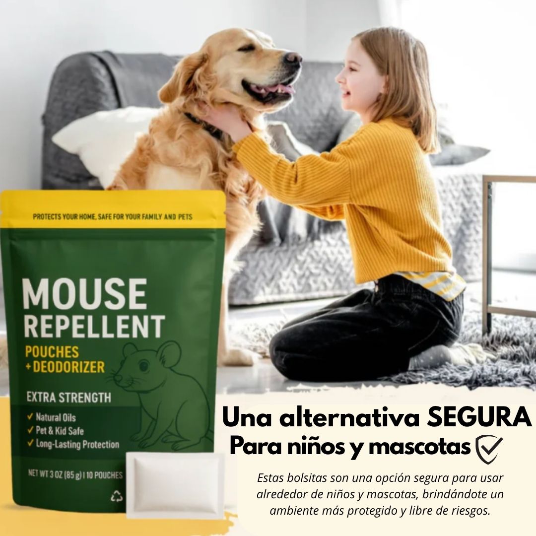 Repelente Natural para Ratones™ Protege tu hogar y tu familia de forma segura.