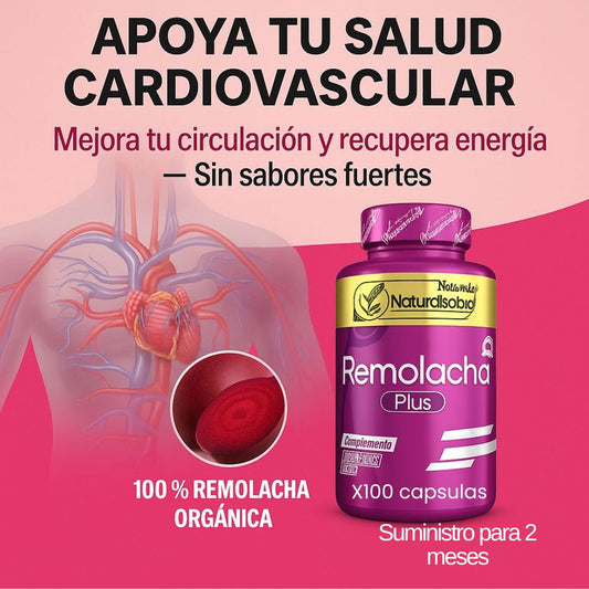 Cápsulas orgánicas de raíz de remolacha®️