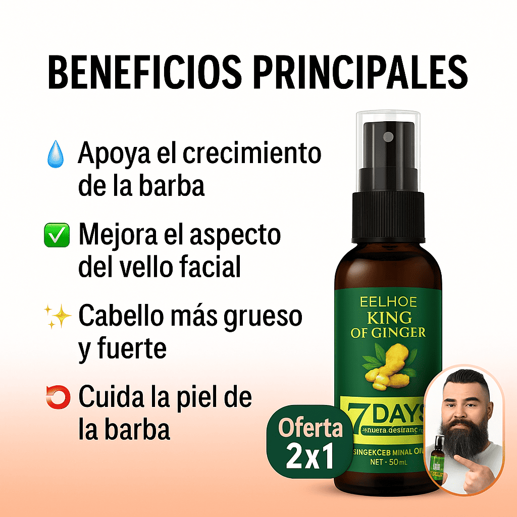7 Days Tratamiento- Barba más densa y uniforme, con cada gota!