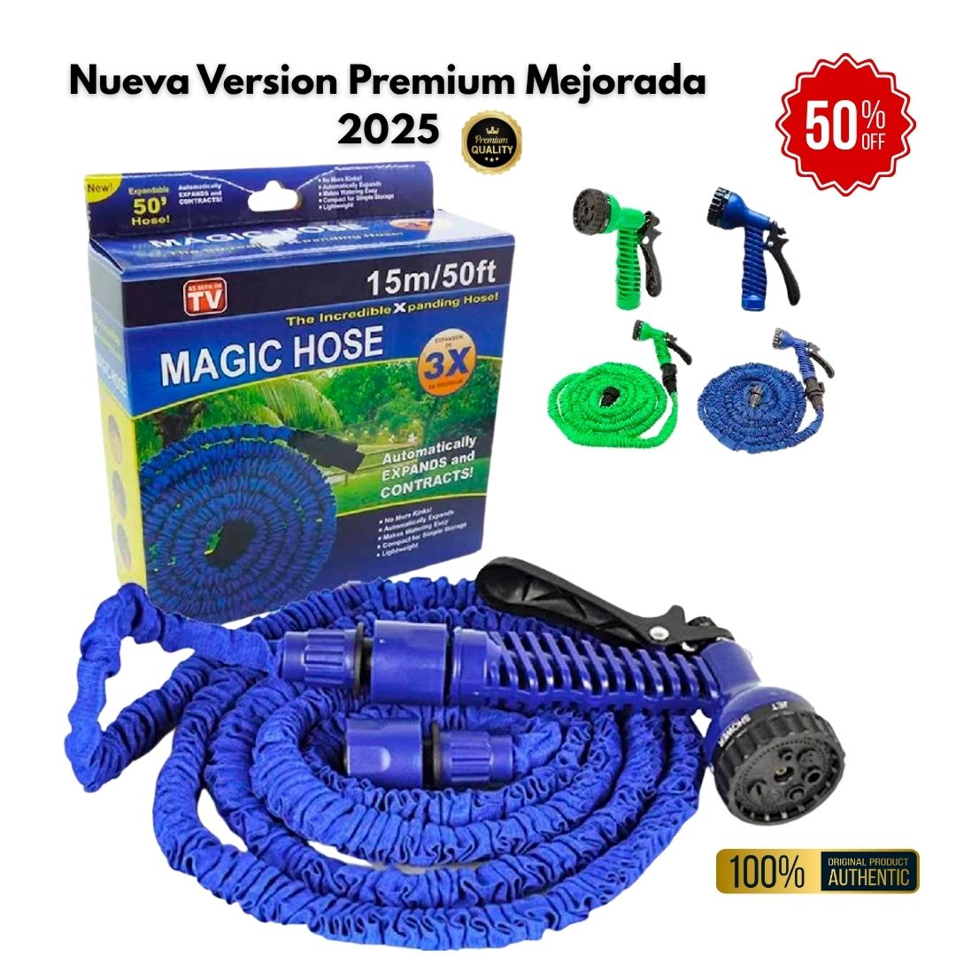 Manguera magica expansible 15 mts- transforma tu limpieza en 1-2-3