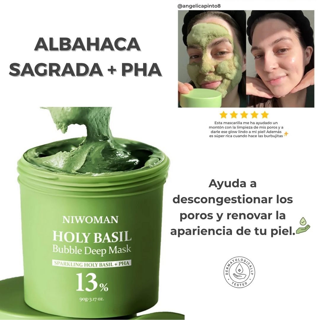NIWOMAN™ - Mascarilla profunda de burbujas de albahaca sagrada