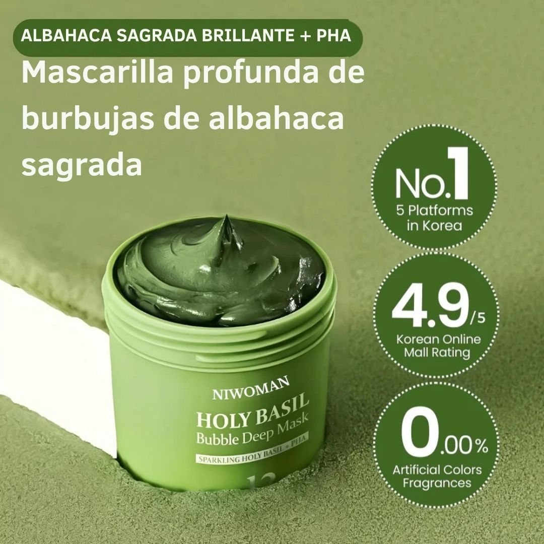 NIWOMAN™ - Mascarilla profunda de burbujas de albahaca sagrada